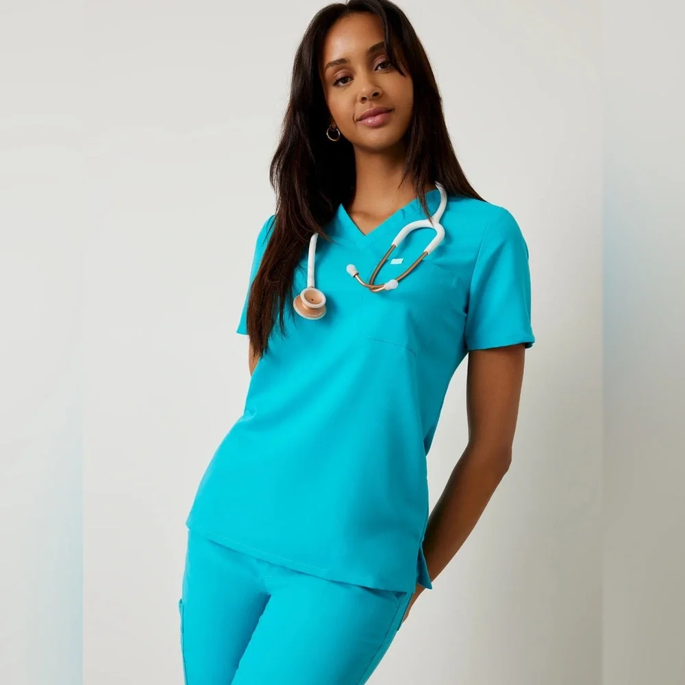 Garde Malade Turquoise Scrub Set S/M - Picture 2 of 7